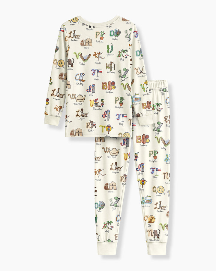 Zweiteiliges Langarm-Pyjama-Set mit Sommerfrüchten