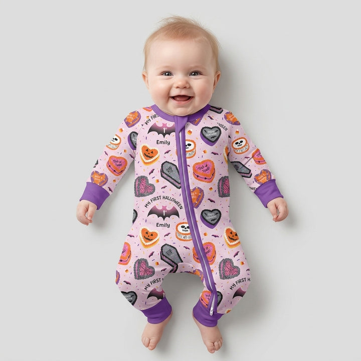 Halloween Is My Birthday Custom Name Bamboo Convertible Zippy