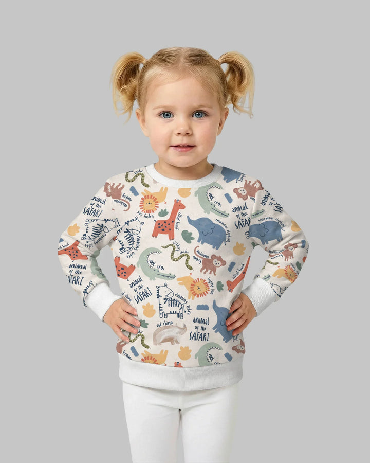 Lustige afrikanische Tiere Bambus Rundhals-Sweatshirt
