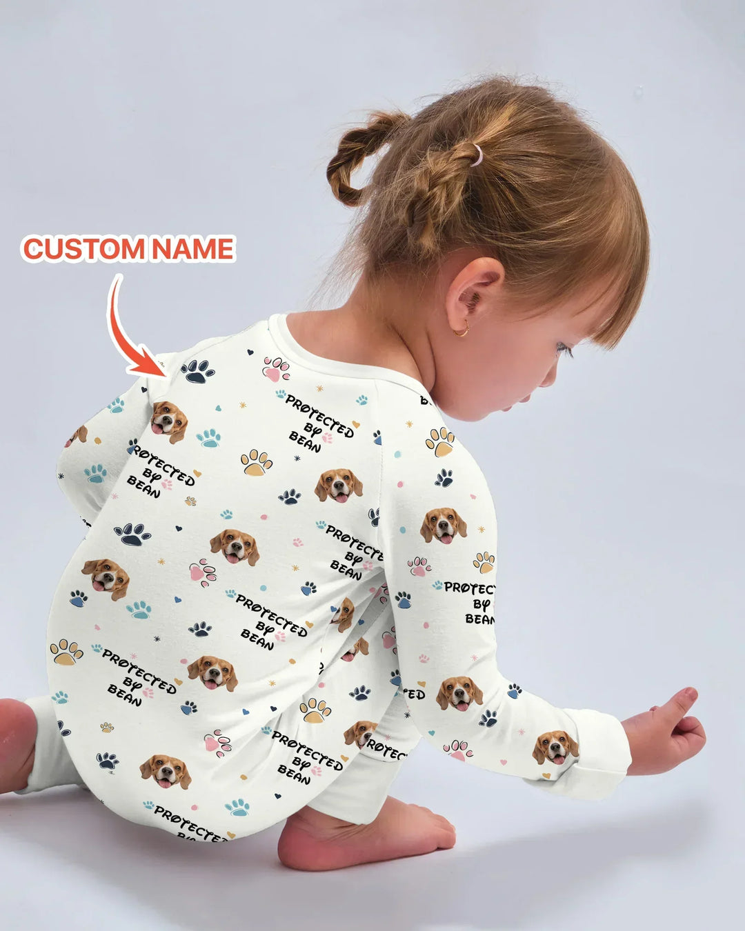 Gerippte Babykleidung mit individuellem Foto - Weich &amp; Skizzenhaft