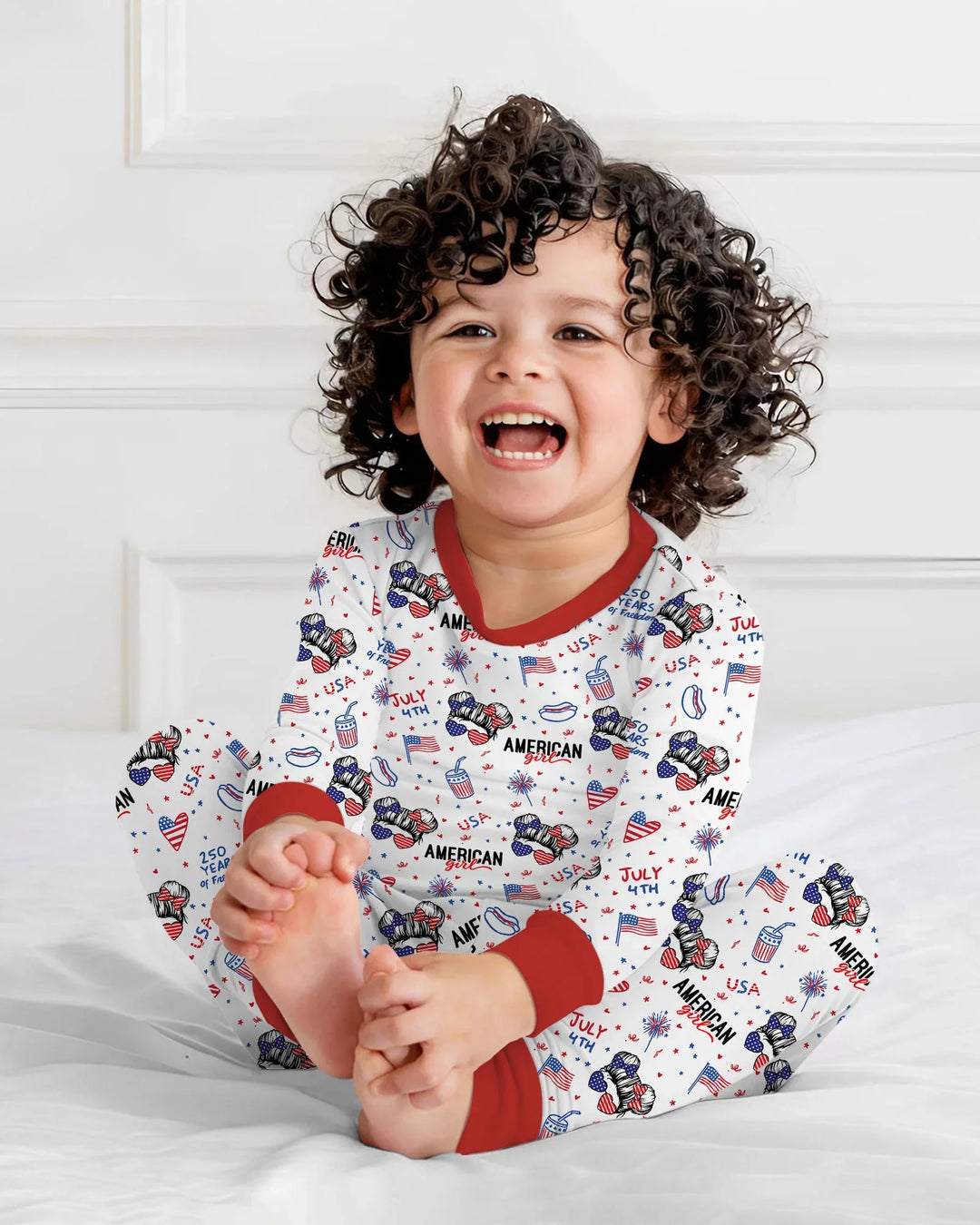 Zweiteiliges Langarm-Pyjama-Set mit Sommerfrüchten