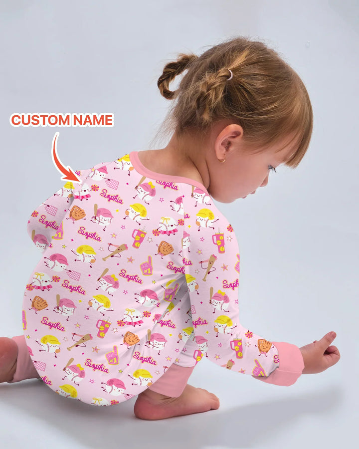 Baseball Mama and Mini Matching Bamboo Convertible Zippy