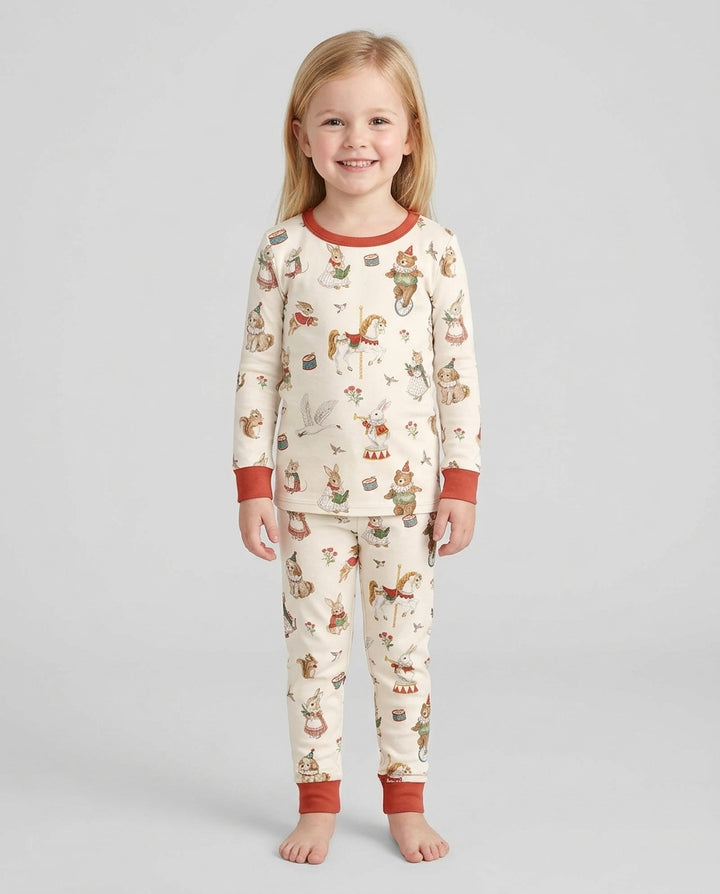 Winter & Vintage Bamboo Two Piece Long Sleeve Pajama Set