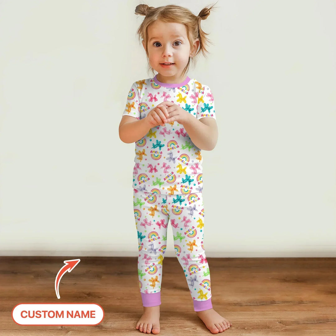 Zweiteiliges, kurzärmliges Pyjama-Set mit Marienkäfern