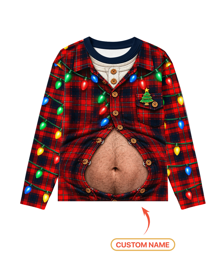 Personalized Funny Christmas Bamboo Men's Pajama Set