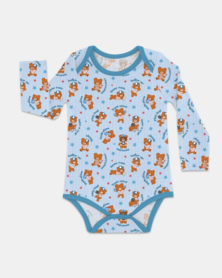 Born To Play Baseball Bamboo Bodysuit