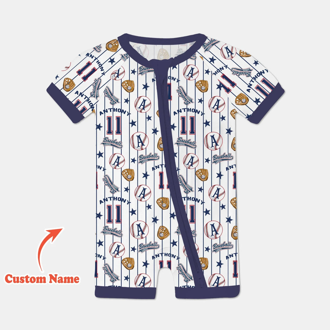 Custom Name Baseball Time Bamboo Shorty Zippy