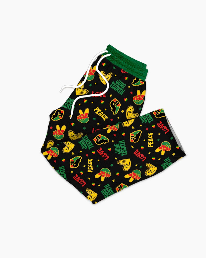 Peace Love Juneteenth Bamboo Men's Pajama Set