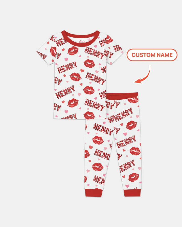 Zweiteiliges, kurzärmliges Pyjama-Set mit Marienkäfern