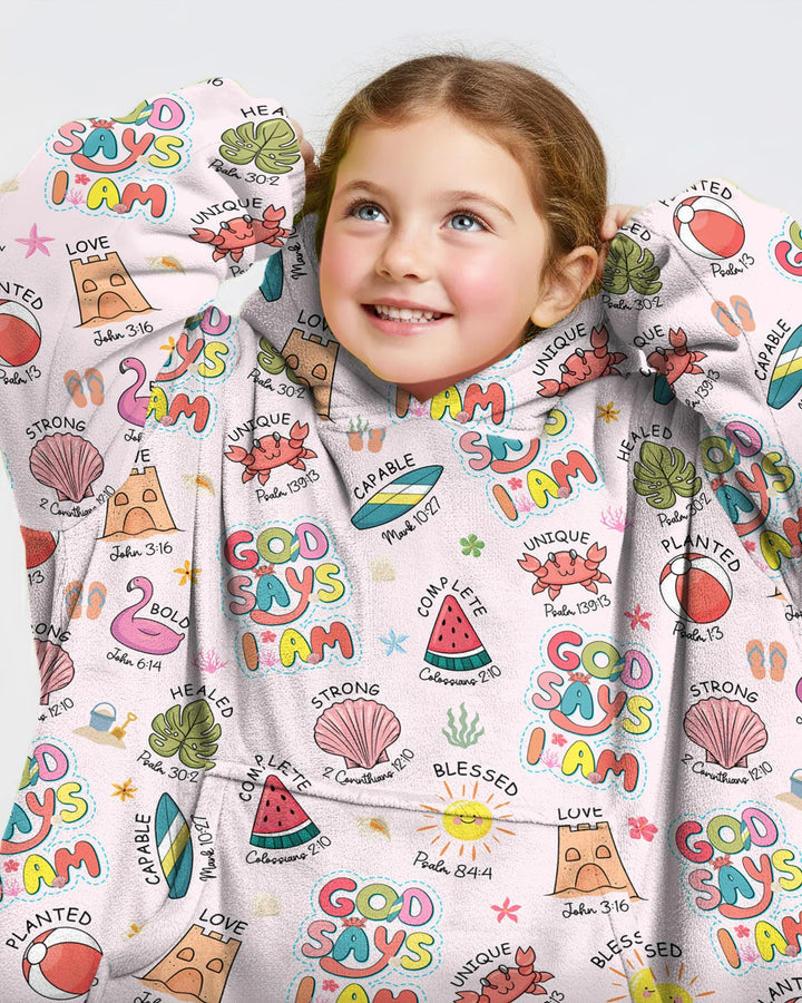 Ocean Breeze, Gott sagt, ich bin Tragbarer Bambus-Decken-Hoodie
