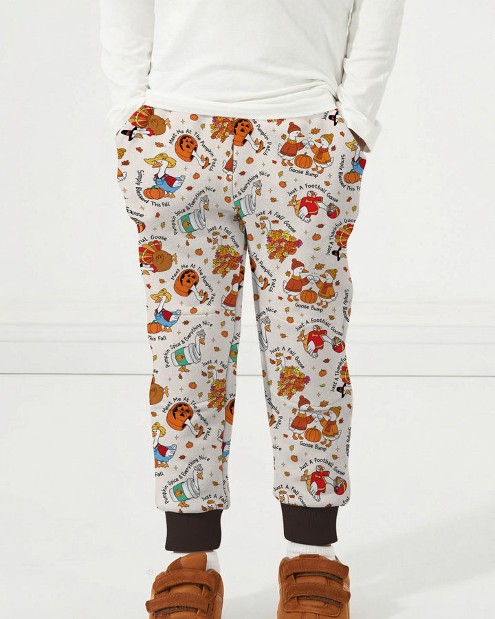 Just A Fall Goose Family Matching Bamboo Jogger