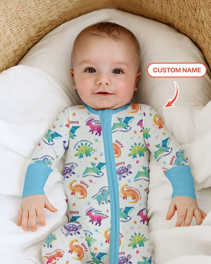 Fearfully & Wonderfully Made Custom Name Boy Bamboo Convertible Zippy