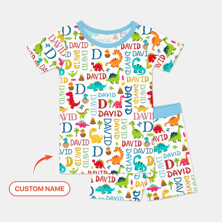 Zweiteiliges Pyjama-Set mit kurzen Ärmeln und Shorts im Sommer-Design
