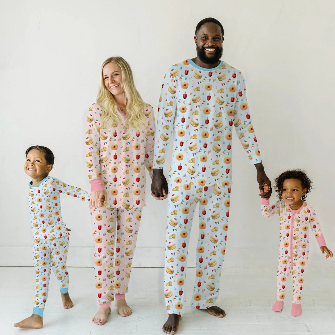 Hanukkah Donuts Women Pajama Set , Hanukkah Donuts Women Pajama Set - Only Shirt / S / Pink