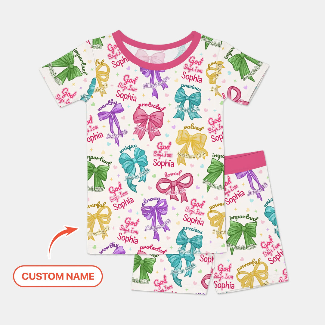 Zweiteiliges Pyjama-Set mit kurzen Ärmeln und Shorts im Sommer-Design