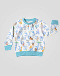 Hebrew Animal Alphabet Bamboo Crewneck Sweatshirt