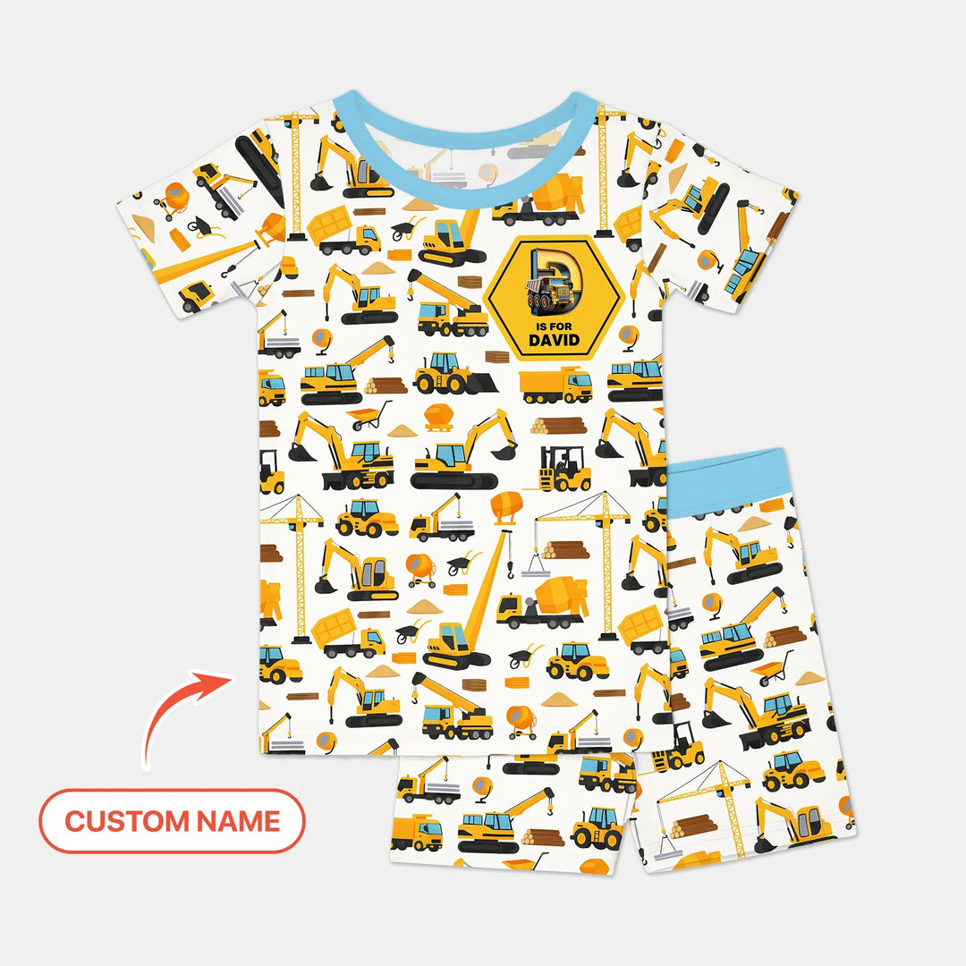 Zweiteiliges Pyjama-Set mit kurzen Ärmeln und Shorts im Sommer-Design