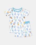Template Zweiteiliges Pyjama-Set mit kurzen Ärmeln und Shorts