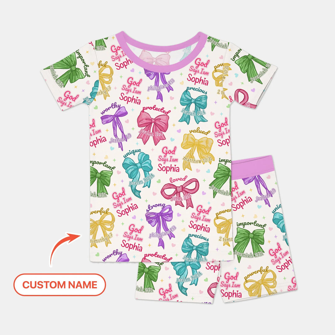 Zweiteiliges Pyjama-Set mit kurzen Ärmeln und Shorts im Sommer-Design