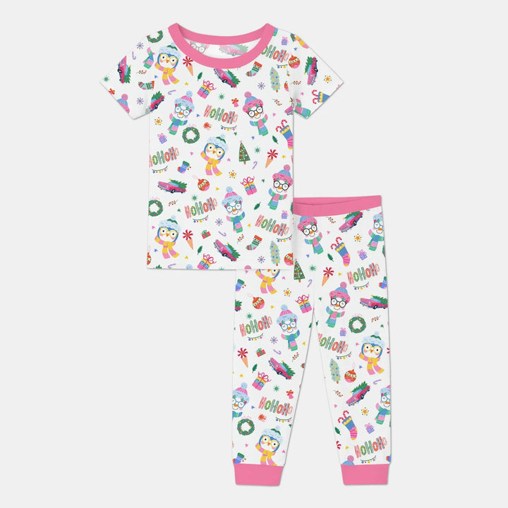 Bright Christmas Bamboo Two Piece Short Sleeve Pajama Set