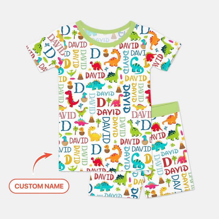Zweiteiliges Pyjama-Set mit kurzen Ärmeln und Shorts im Sommer-Design
