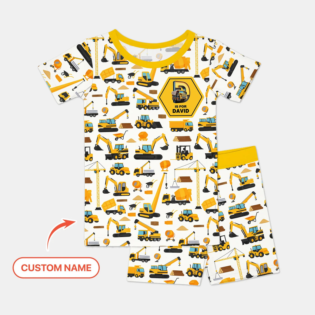 Zweiteiliges Pyjama-Set mit kurzen Ärmeln und Shorts im Sommer-Design