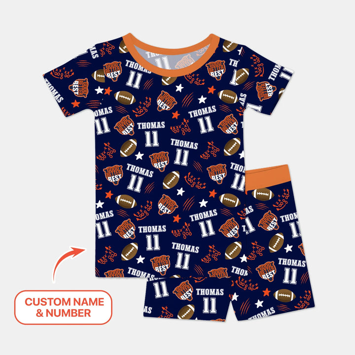 Zweiteiliges Pyjama-Set mit kurzen Ärmeln und Shorts im Sommer-Design