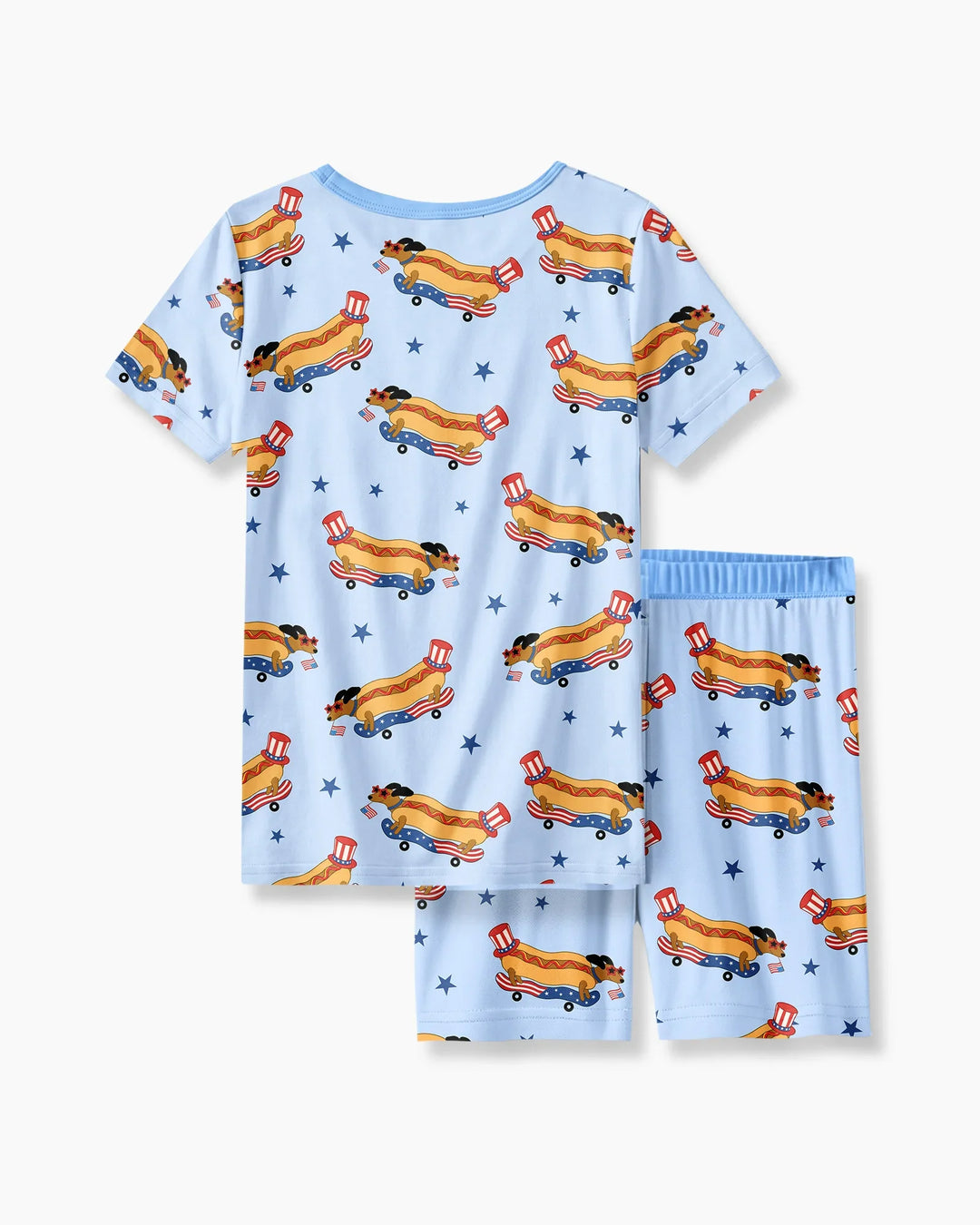 Schlafanzug-Set zweiteilig, kurze Ärmel, kurze Hose, Bambus