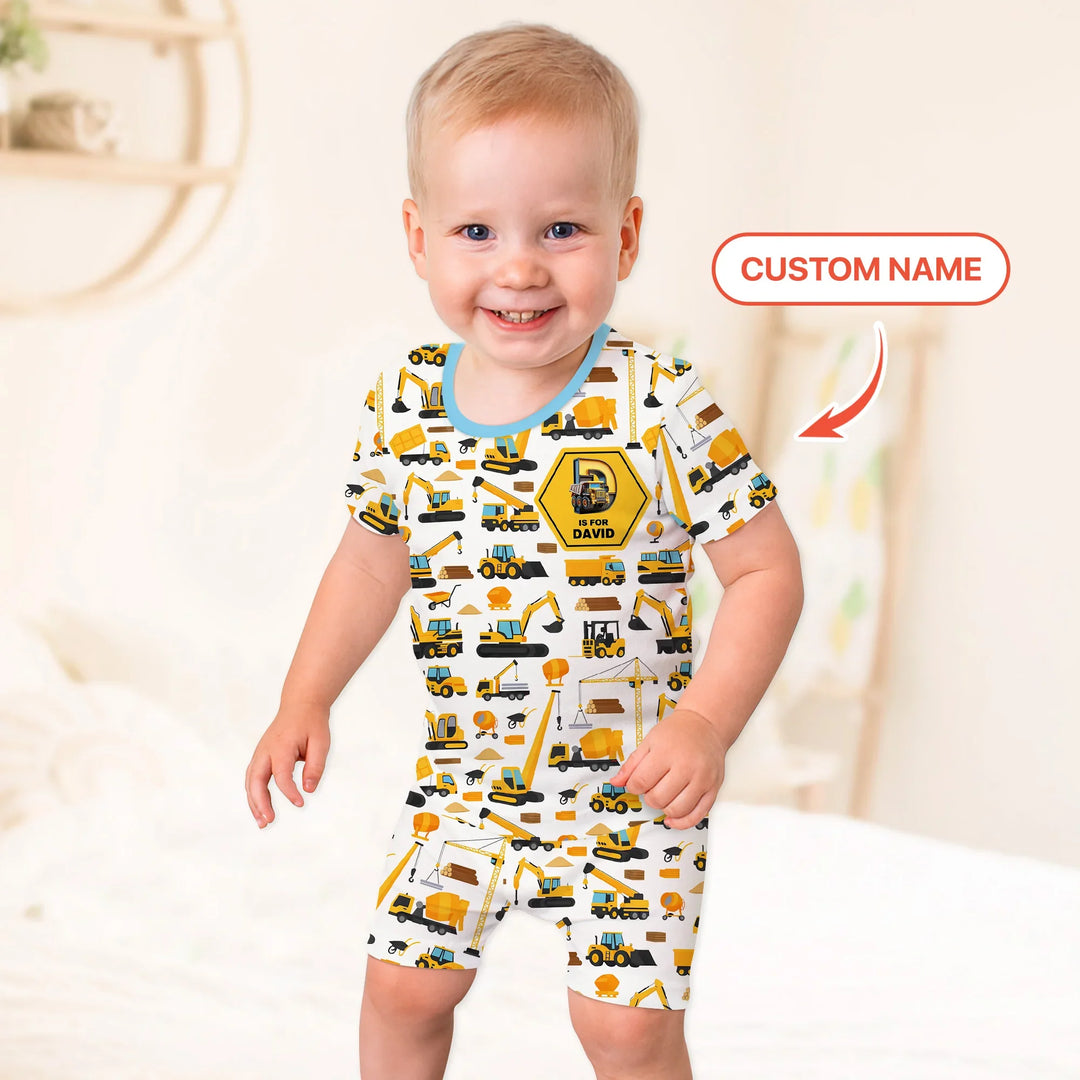 Zweiteiliges Pyjama-Set mit kurzen Ärmeln und Shorts im Sommer-Design