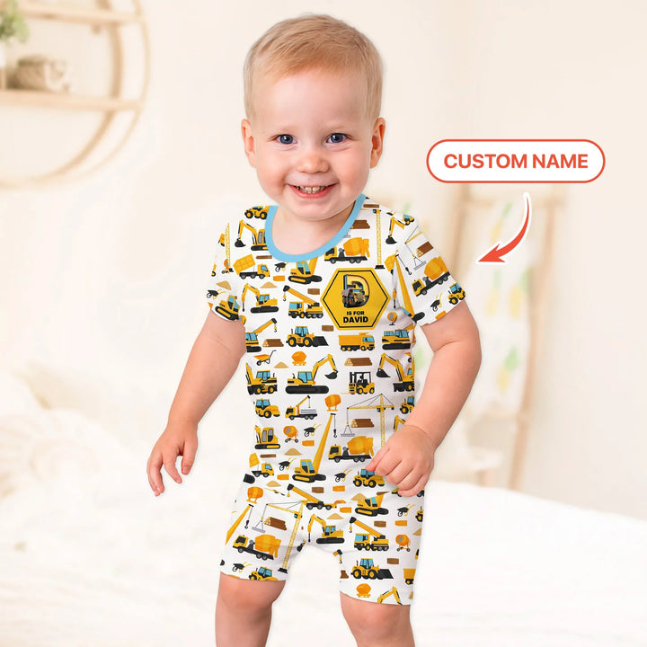 Zweiteiliges Pyjama-Set mit kurzen Ärmeln und Shorts im Sommer-Design