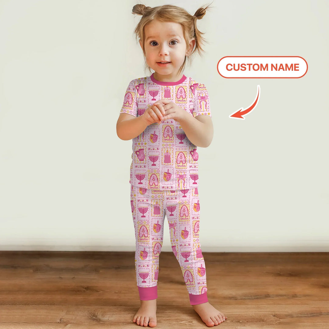 Zweiteiliges, kurzärmliges Pyjama-Set mit Marienkäfern