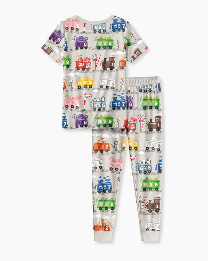 Zweiteiliges, kurzärmliges Pyjama-Set mit Marienkäfern