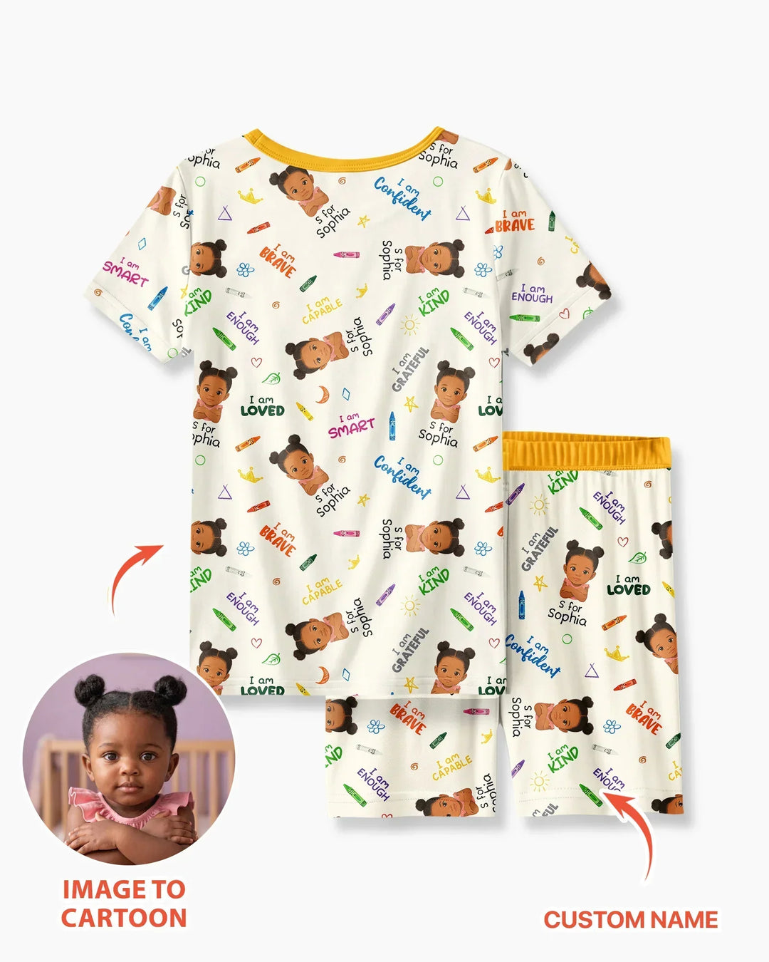 Zweiteiliges Pyjama-Set mit kurzen Ärmeln und Shorts im Sommer-Design