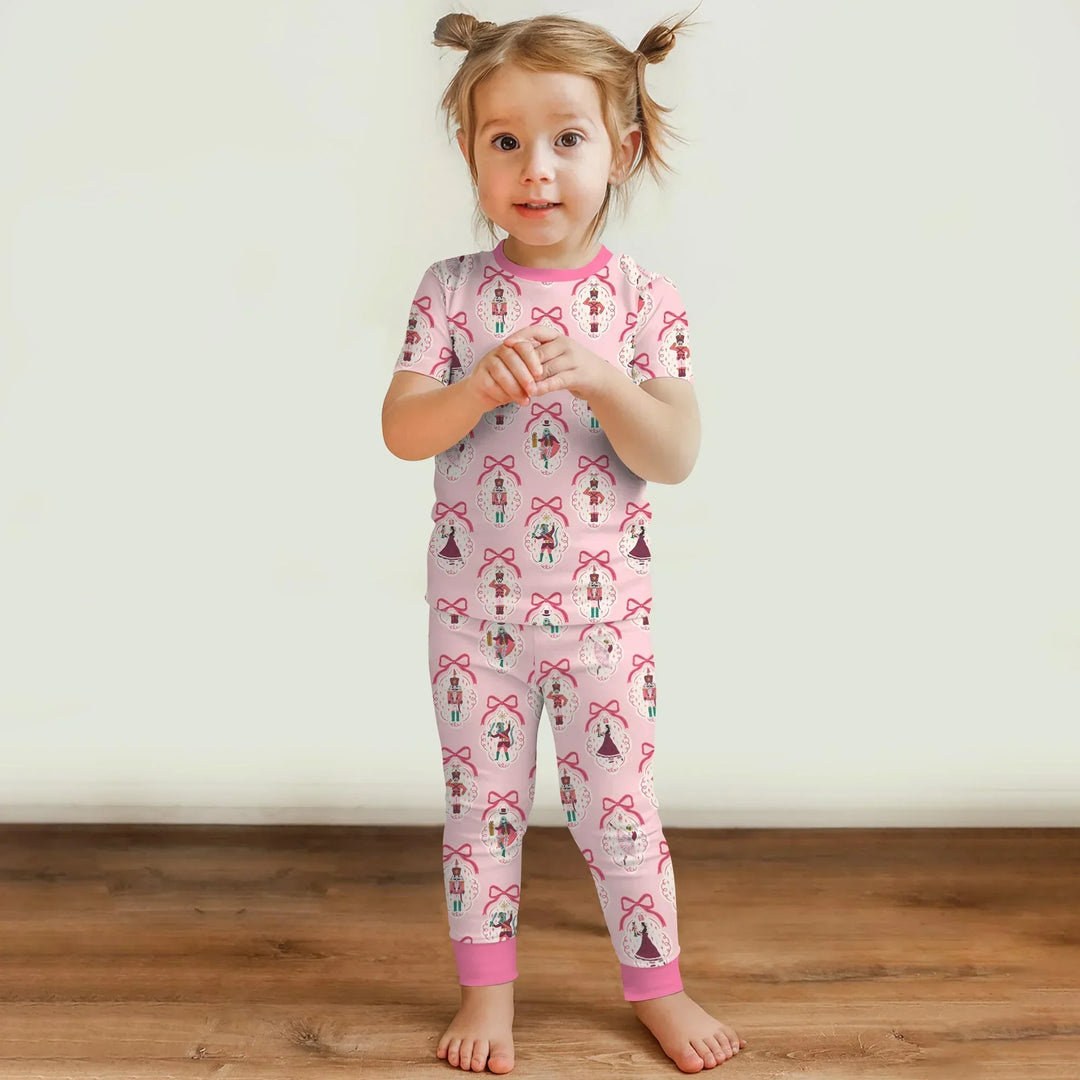 The Nutcracker Ballet Christmas Two Piece Short Sleeve Pajama Set , The Nutcracker Ballet Christmas Two Piece Short Sleeve Pajama Set - 12-18M