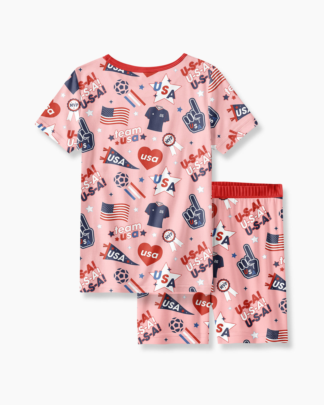 Schlafanzug-Set zweiteilig, kurze Ärmel, kurze Hose, Bambus