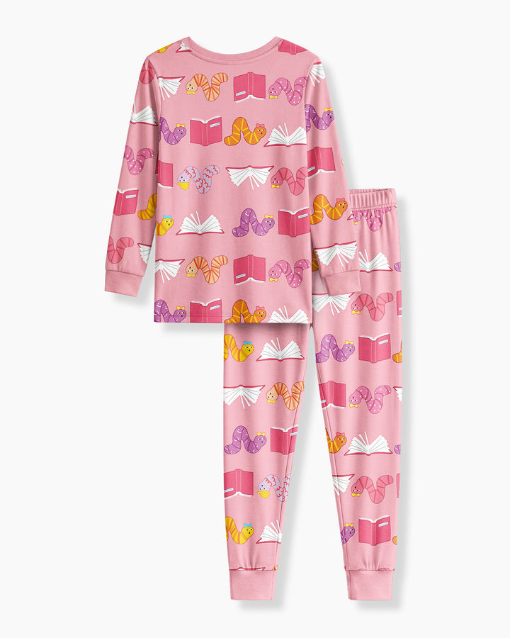 Zweiteiliges Langarm-Pyjama-Set mit Sommerfrüchten