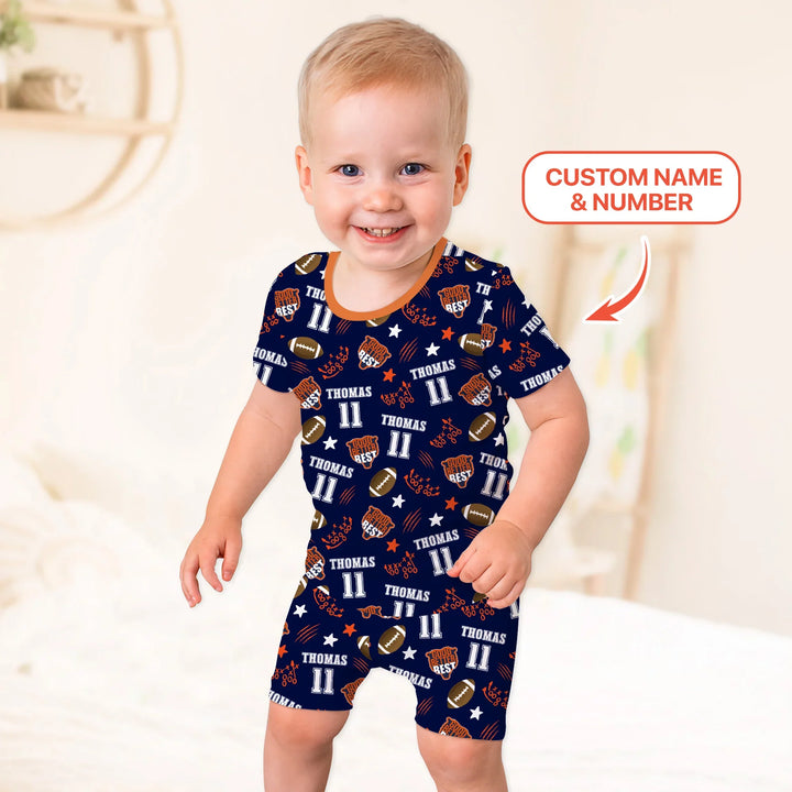 Zweiteiliges Pyjama-Set mit kurzen Ärmeln und Shorts im Sommer-Design