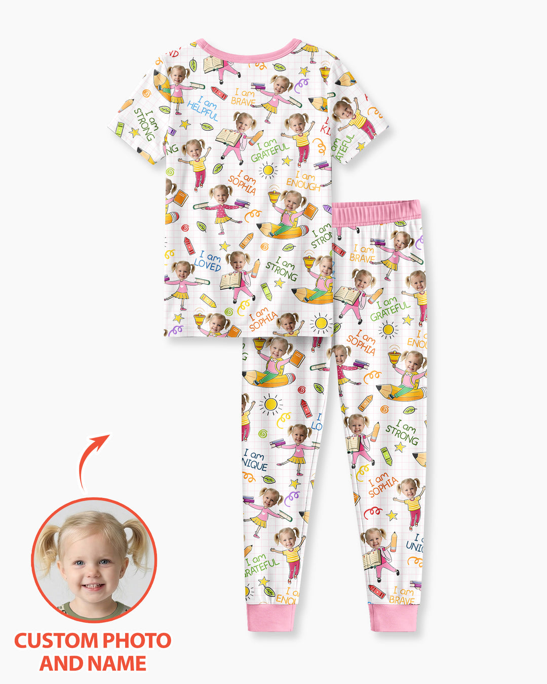 Zweiteiliges, kurzärmliges Pyjama-Set mit Marienkäfern