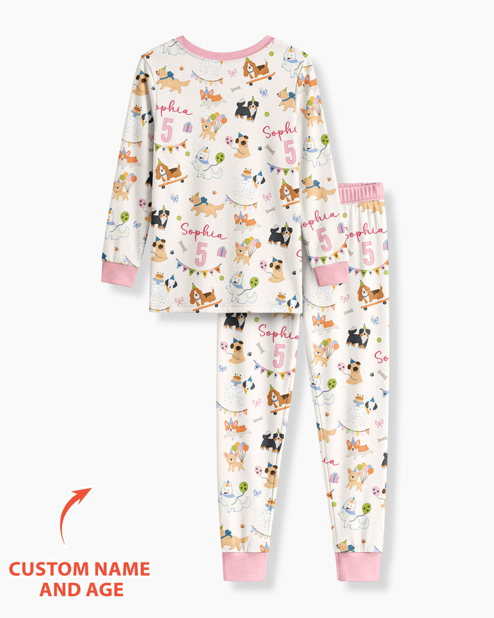 Zweiteiliges Langarm-Pyjama-Set mit Sommerfrüchten
