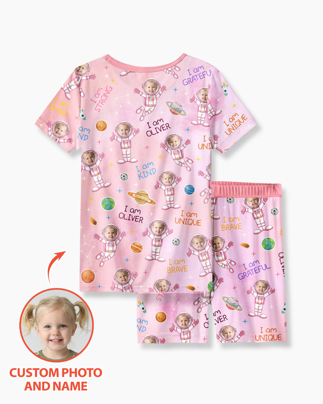 Zweiteiliges, kurzärmliges Pyjama-Set mit Marienkäfern