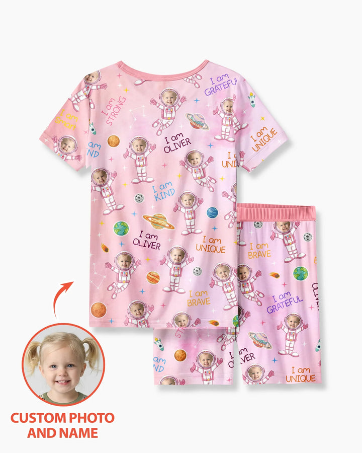 Zweiteiliges, kurzärmliges Pyjama-Set mit Marienkäfern