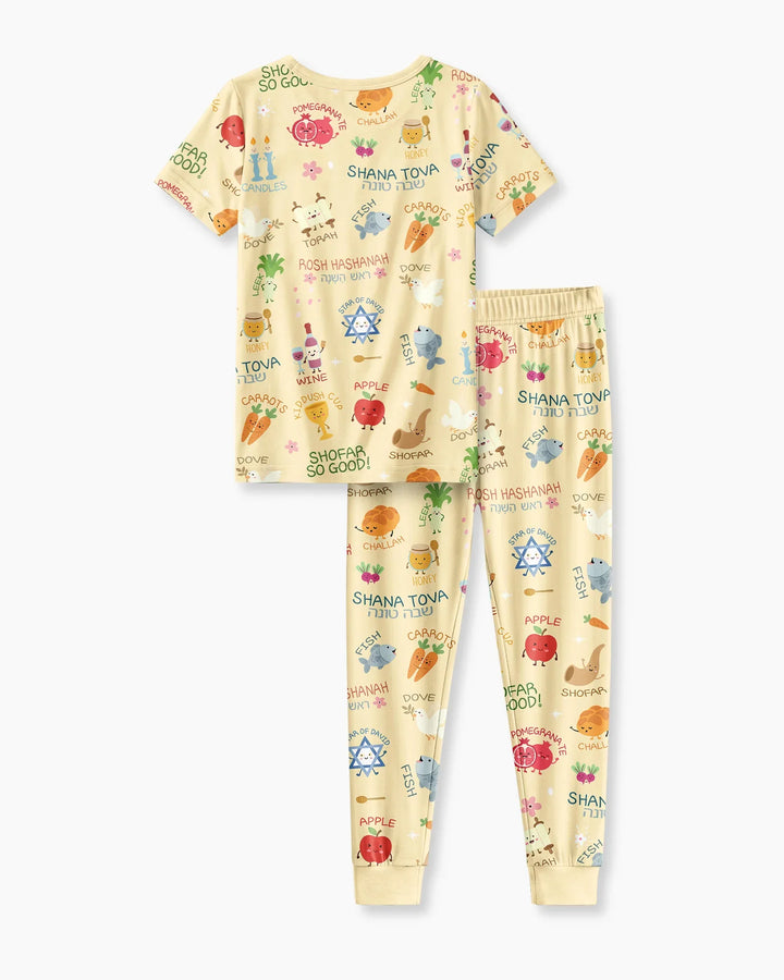 Zweiteiliges, kurzärmliges Pyjama-Set mit Marienkäfern