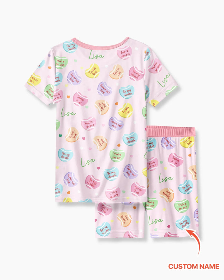Schlafanzug-Set zweiteilig, kurze Ärmel, kurze Hose, Bambus