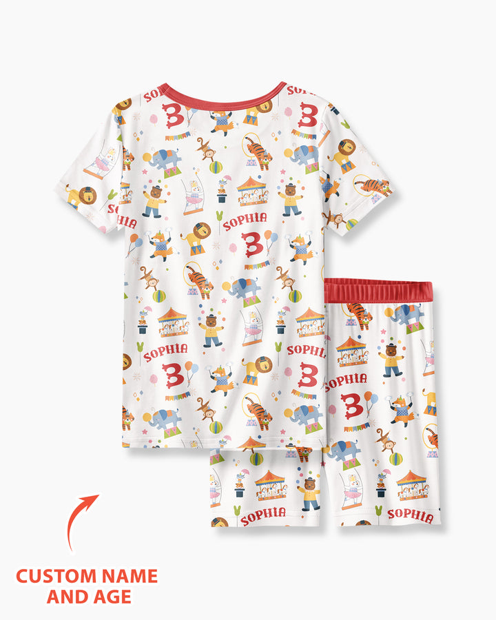 Schlafanzug-Set zweiteilig, kurze Ärmel, kurze Hose, Bambus