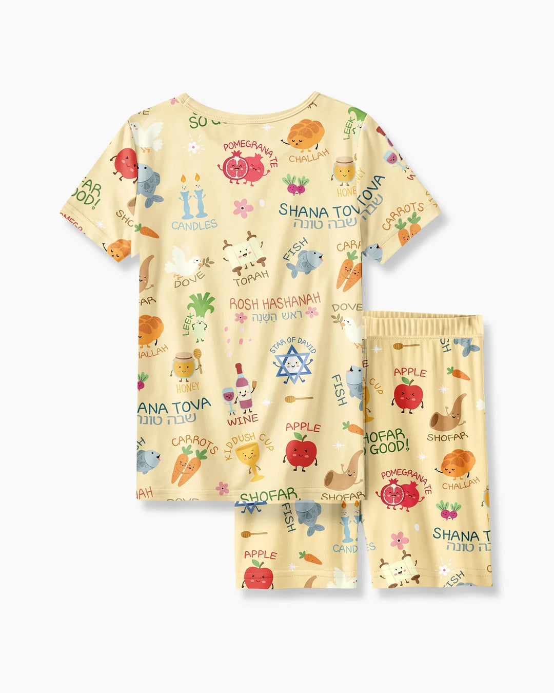 Schlafanzug-Set zweiteilig, kurze Ärmel, kurze Hose, Bambus