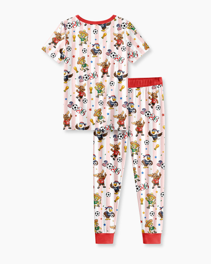 Zweiteiliges, kurzärmliges Pyjama-Set mit Marienkäfern