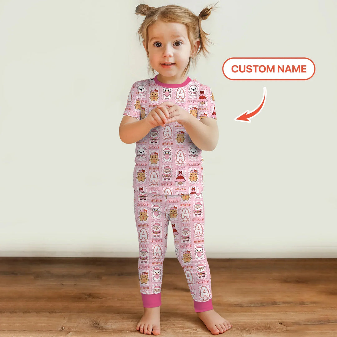 Zweiteiliges, kurzärmliges Pyjama-Set mit Marienkäfern