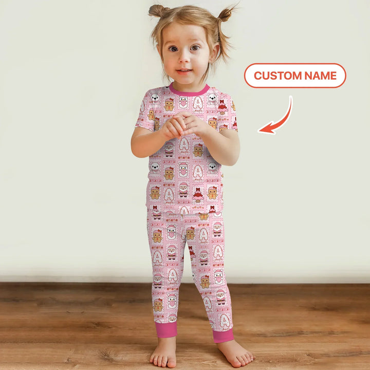 Zweiteiliges, kurzärmliges Pyjama-Set mit Marienkäfern