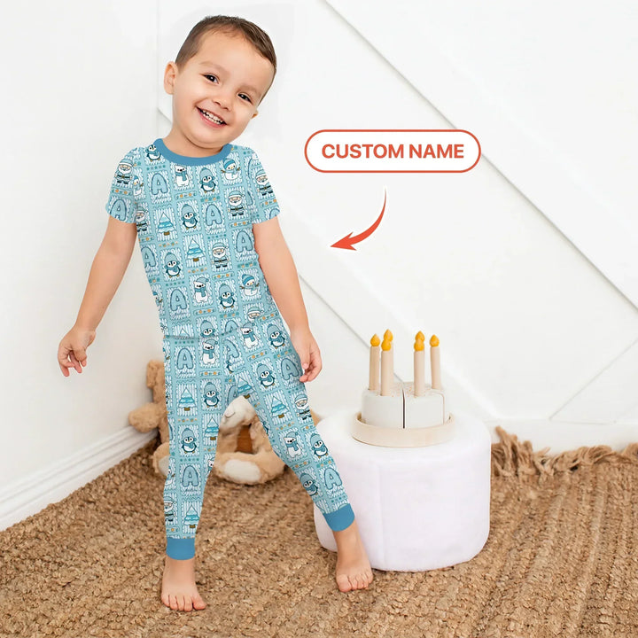 Zweiteiliges, kurzärmliges Pyjama-Set mit Marienkäfern