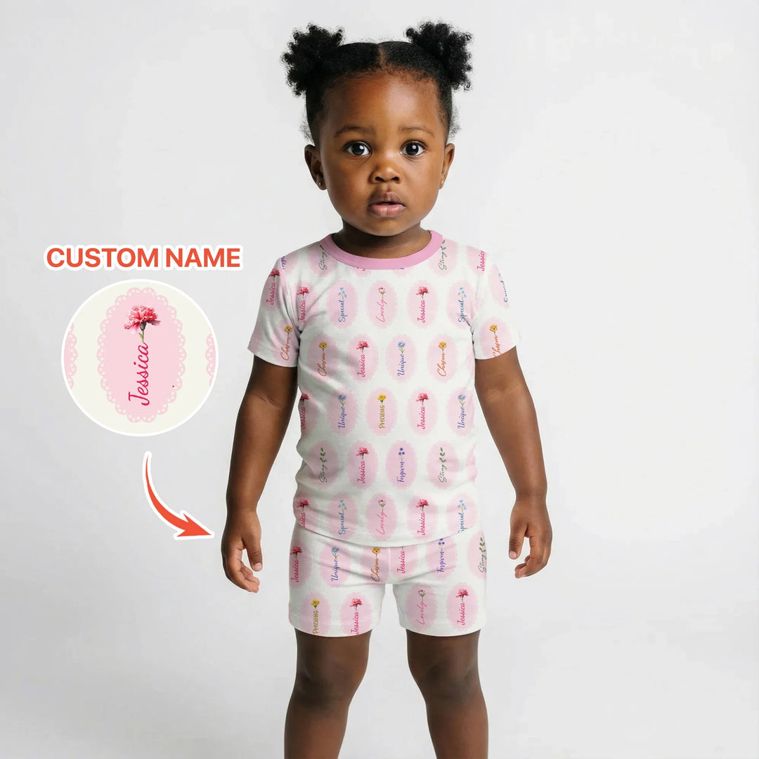 Zweiteiliges Pyjama-Set mit kurzen Ärmeln und Shorts im Sommer-Design